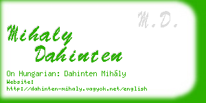 mihaly dahinten business card
